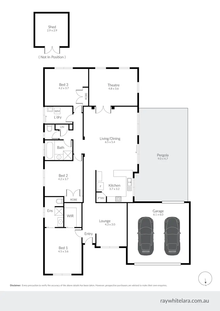 Floorplan of Homely house listing, 34 Canopus Crescent, Lara VIC 3212