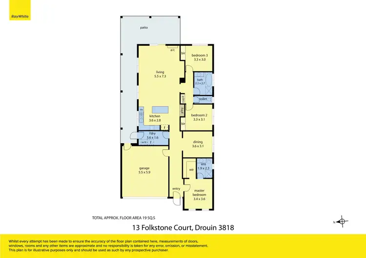 Floorplan of Homely house listing, 13 Folkstone Court, Drouin VIC 3818