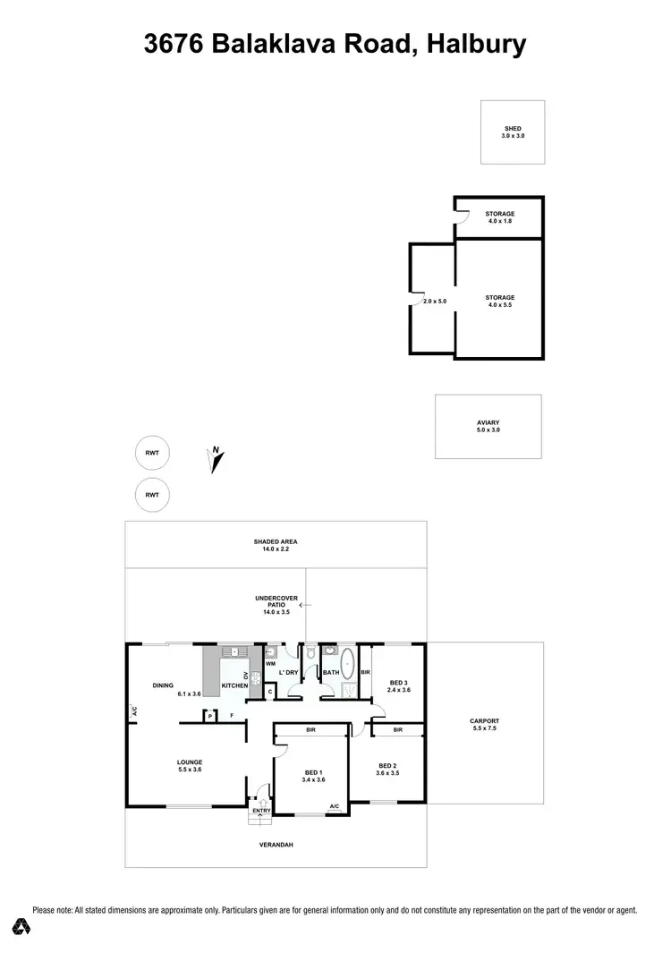 Floorplan of Homely house listing, 3676 Balaklava Road, Halbury SA 5461