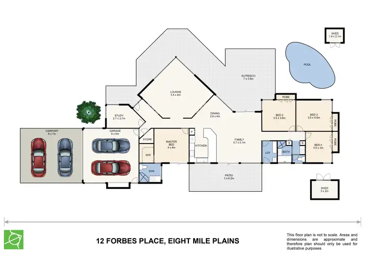 Floorplan of Homely house listing, 12 Forbes Place, Eight Mile Plains QLD 4113