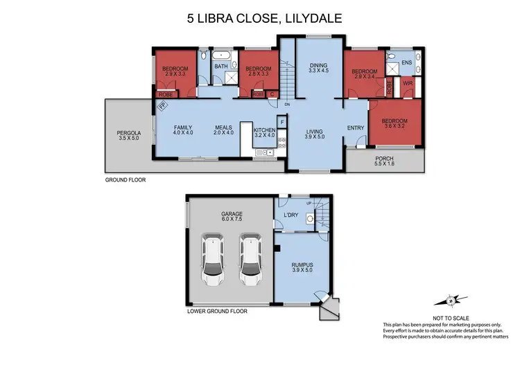 Floorplan of Homely house listing, 5 Libra Close, Lilydale VIC 3140