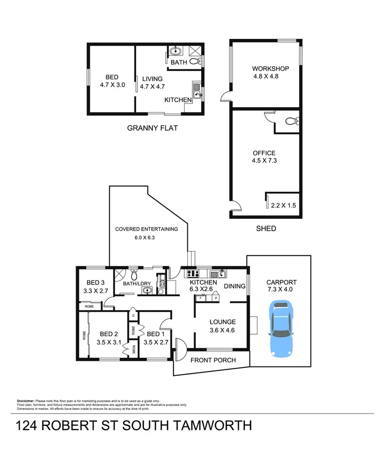 Floorplan of Homely house listing, 124 Robert Street, Tamworth NSW 2340