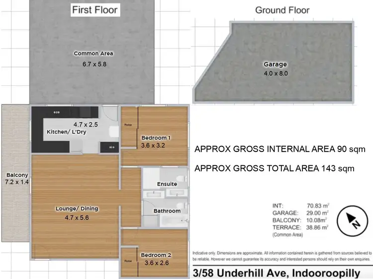 Floorplan of Homely unit listing, 3/58 Underhill Avenue, Indooroopilly QLD 4068