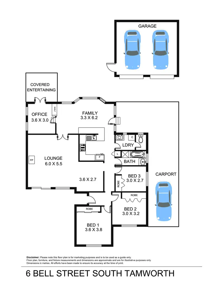 Floorplan of Homely house listing, 6 Bell Street, Tamworth NSW 2340