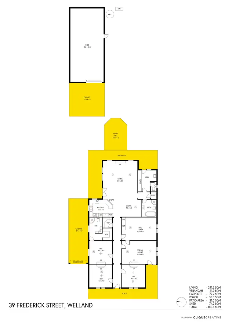 Floorplan of Homely house listing, 39 Frederick Street, Welland SA 5007