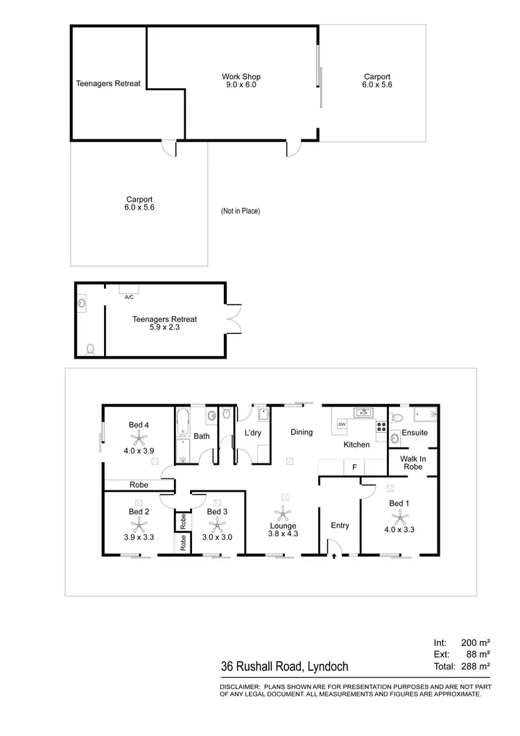 Floorplan of Homely house listing, 36 Rushall Road, Lyndoch SA 5351