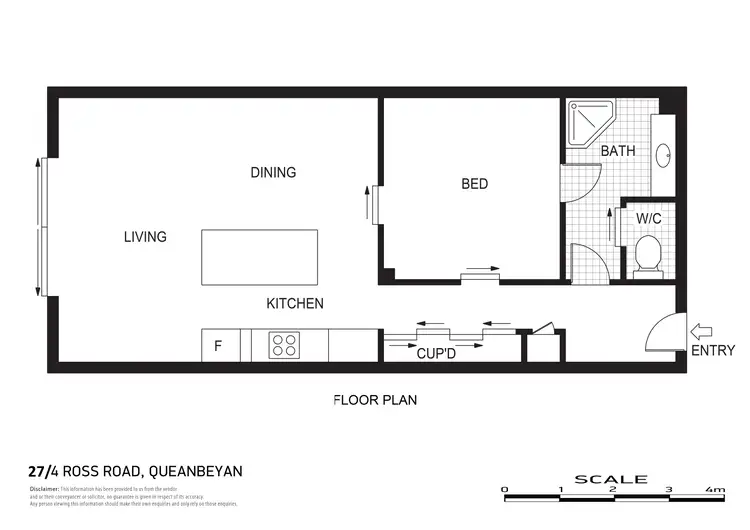Floorplan of Homely apartment listing, 27/4 Ross Road, Queanbeyan NSW 2620