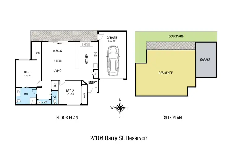 Floorplan of Homely unit listing, 2/104 Barry Street, Reservoir VIC 3073