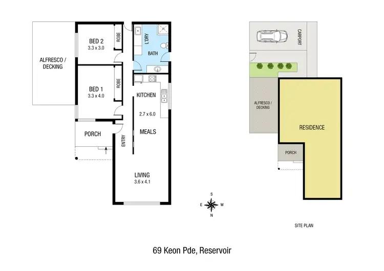 Floorplan of Homely house listing, 69 Keon Parade, Reservoir VIC 3073