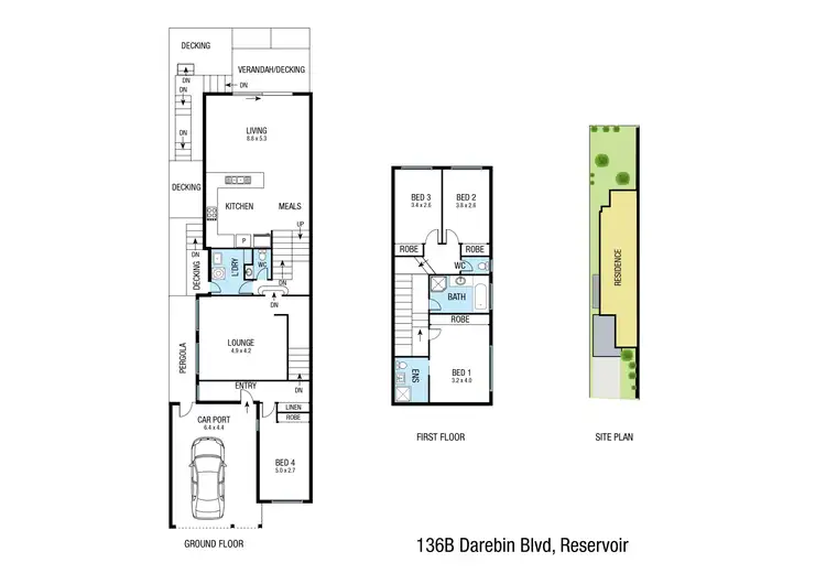 Floorplan of Homely house listing, 136b Darebin Boulevard, Reservoir VIC 3073