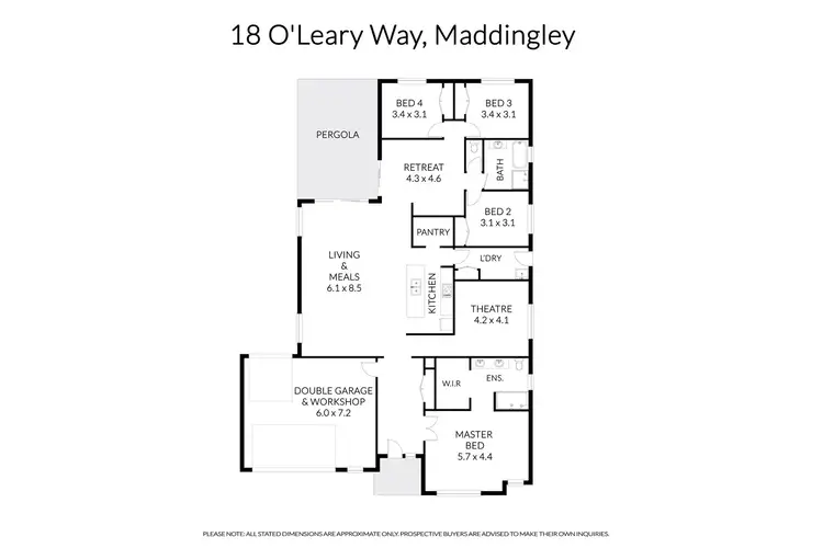 Floorplan of Homely house listing, 18 O'Leary Way, Maddingley VIC 3340