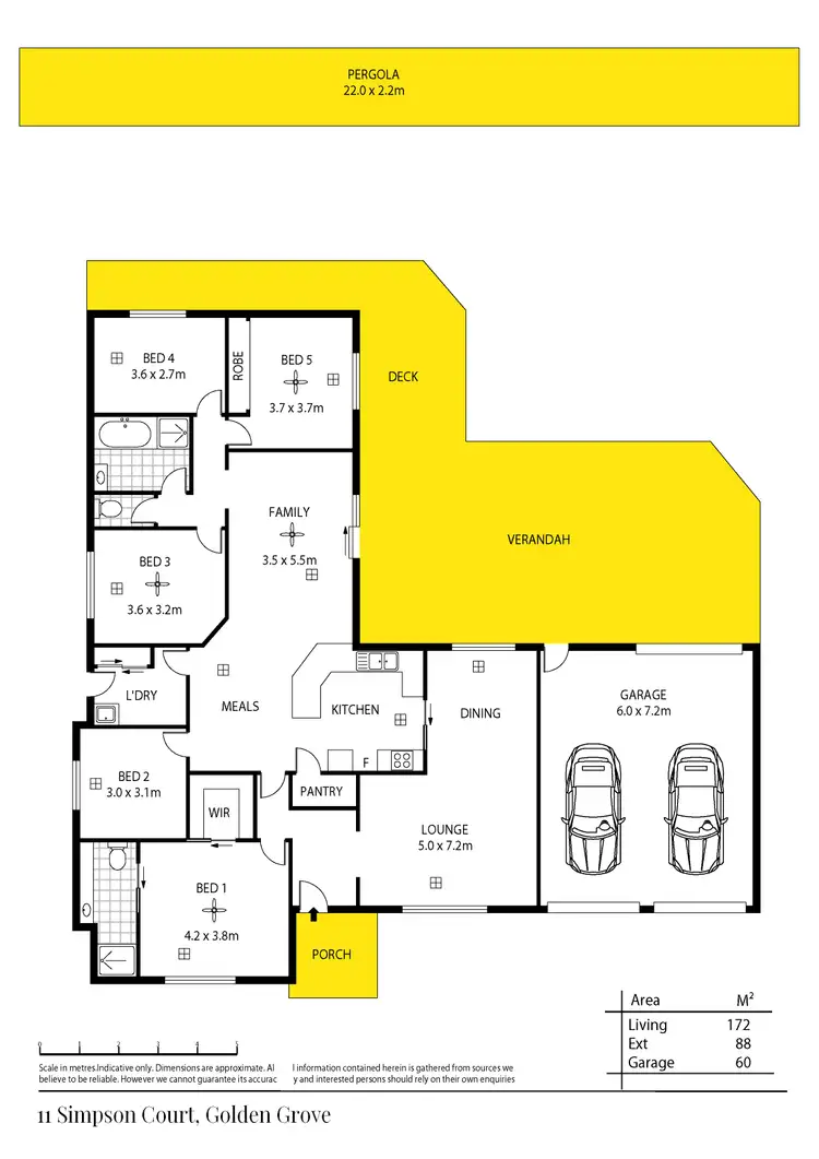 Floorplan of Homely house listing, 11 Simpson Court, Golden Grove SA 5125
