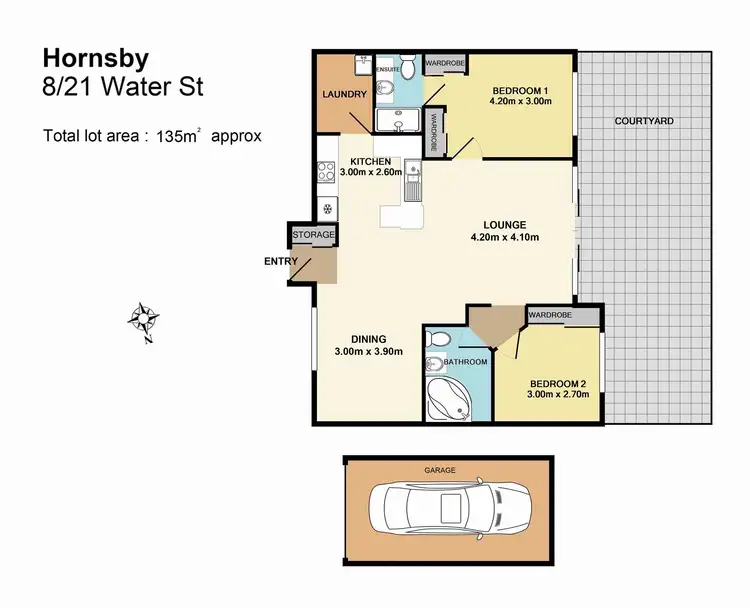 Floorplan of Homely unit listing, 8/21 Water Street, Hornsby NSW 2077