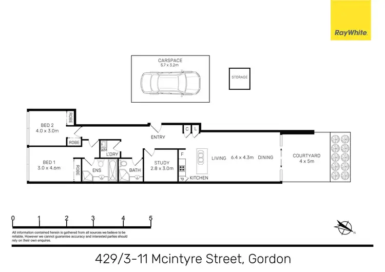 Floorplan of Homely unit listing, 429/3 McIntyre Street, Gordon NSW 2072