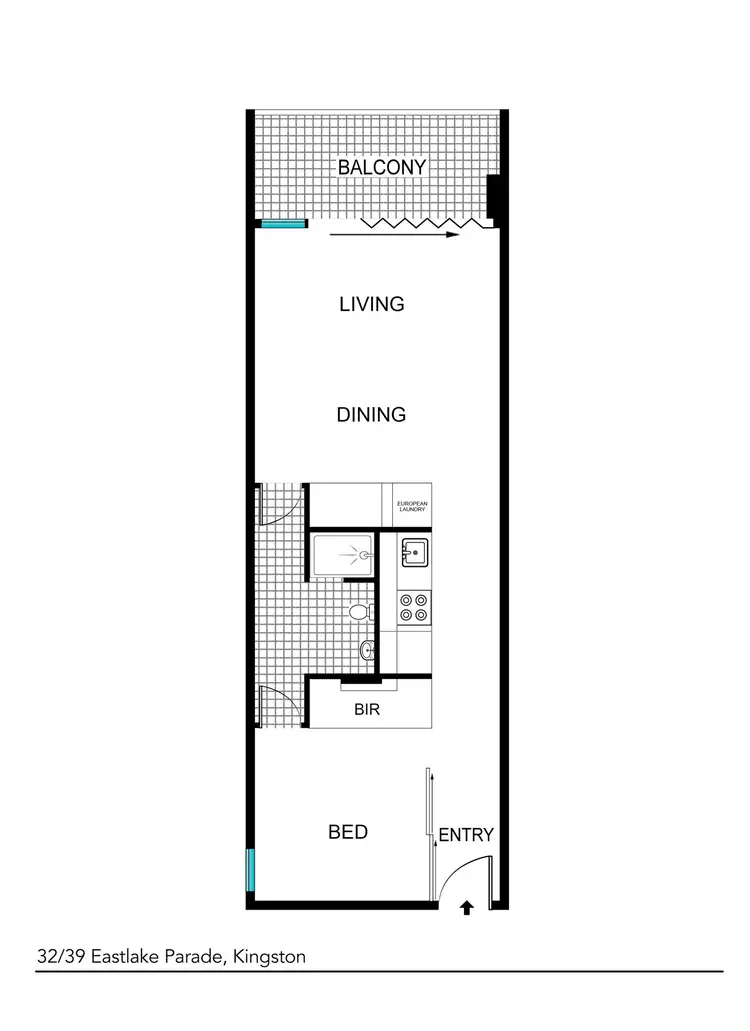 Floorplan of Homely apartment listing, 32/39 Eastlake Parade, Kingston ACT 2604