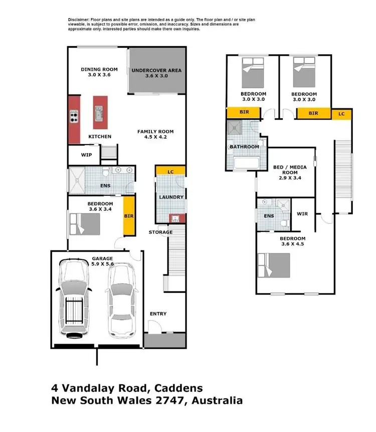 Floorplan of Homely house listing, 4 Vandalay Road, Caddens NSW 2747