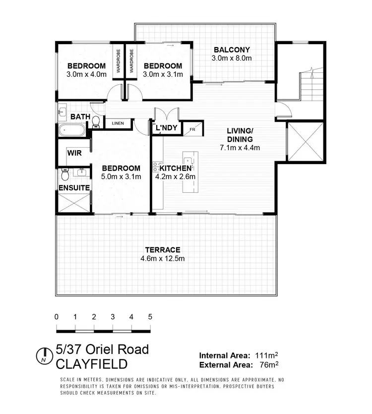 Floorplan of Homely apartment listing, 5/37 Oriel Road, Clayfield QLD 4011