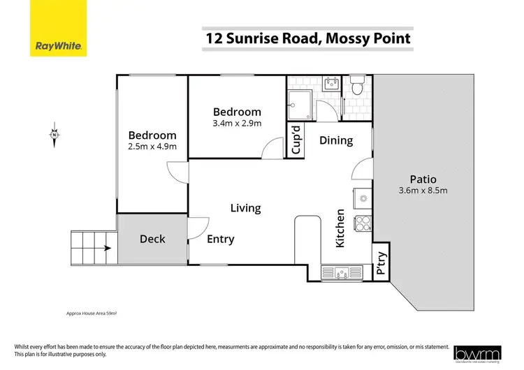 Floorplan of Homely house listing, 12 Sunrise Road, Mossy Point NSW 2537