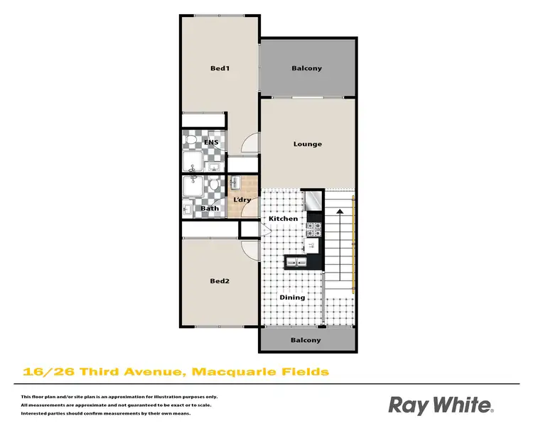 Floorplan of Homely unit listing, 16/26-28 Third Avenue, Macquarie Fields NSW 2564