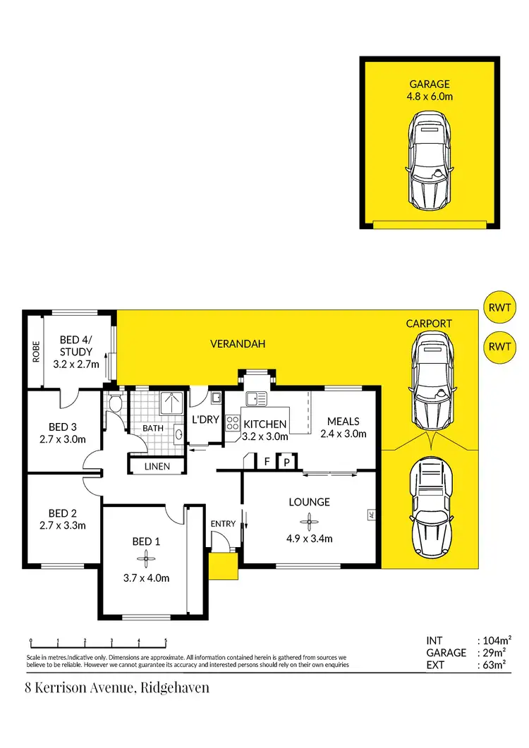 Floorplan of Homely house listing, 8 Kerrison Avenue, Ridgehaven SA 5097