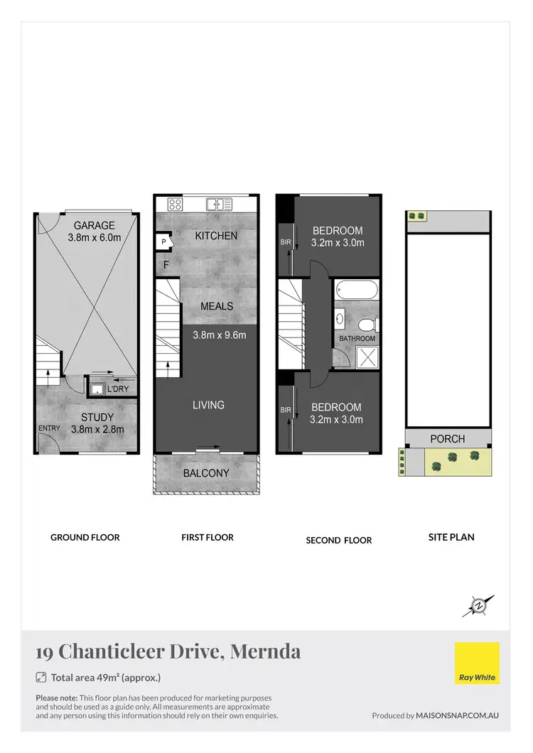 Floorplan of Homely townhouse listing, 19 Chanticleer Drive, Mernda VIC 3754