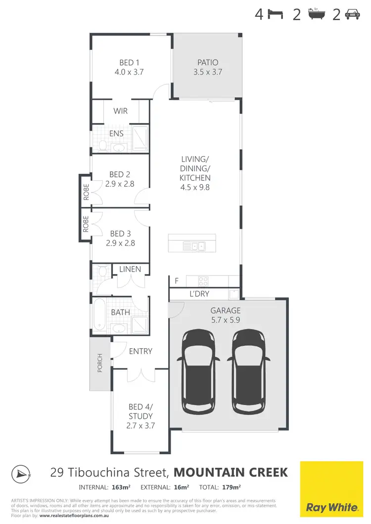 Floorplan of Homely house listing, 29 Tibouchina Street, Mountain Creek QLD 4557