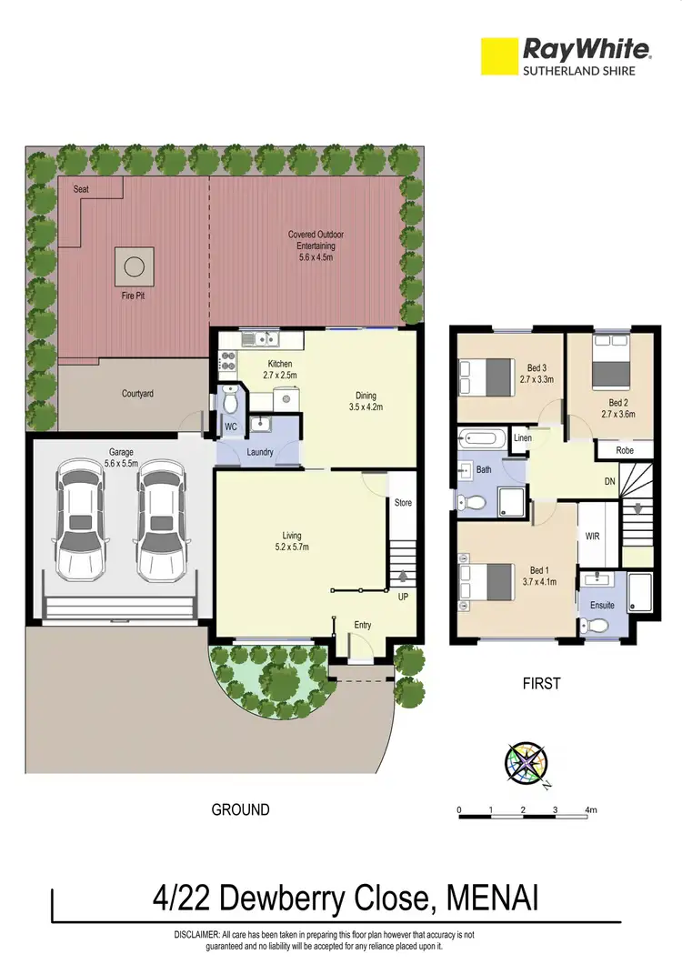 Floorplan of Homely townhouse listing, 4/22 Dewberry Close, Menai NSW 2234