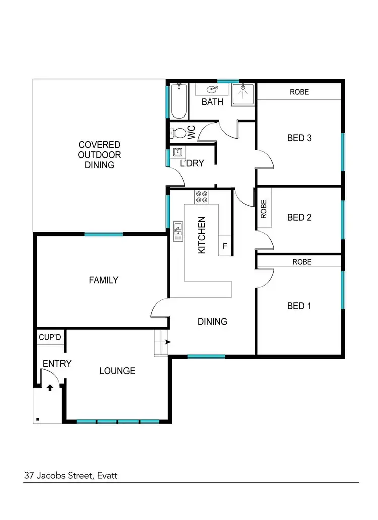 Floorplan of Homely house listing, 37 Jacobs Street, Evatt ACT 2617