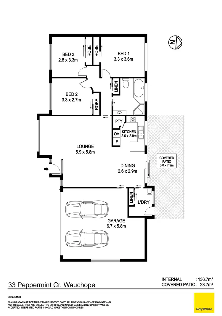 Floorplan of Homely house listing, 33 Peppermint Crescent, Wauchope NSW 2446