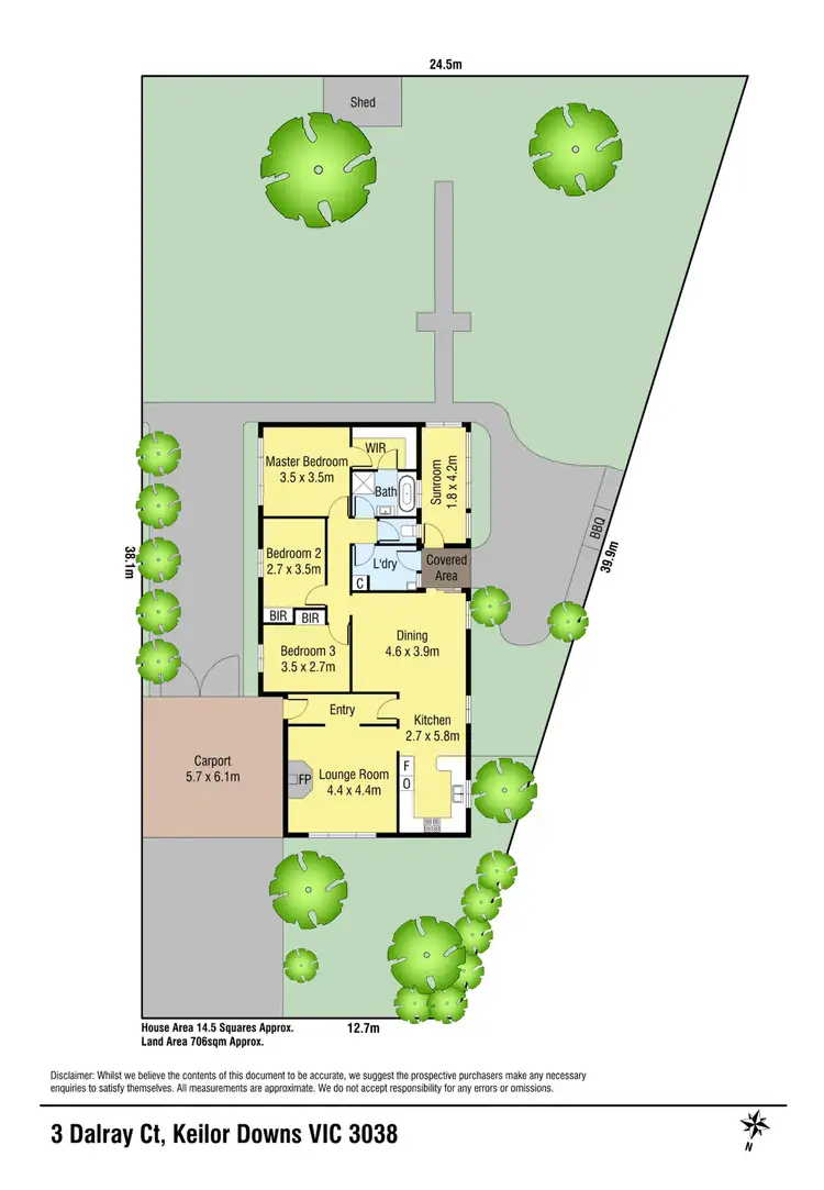 Floorplan of Homely house listing, 3 Dalray Court, Keilor Downs VIC 3038