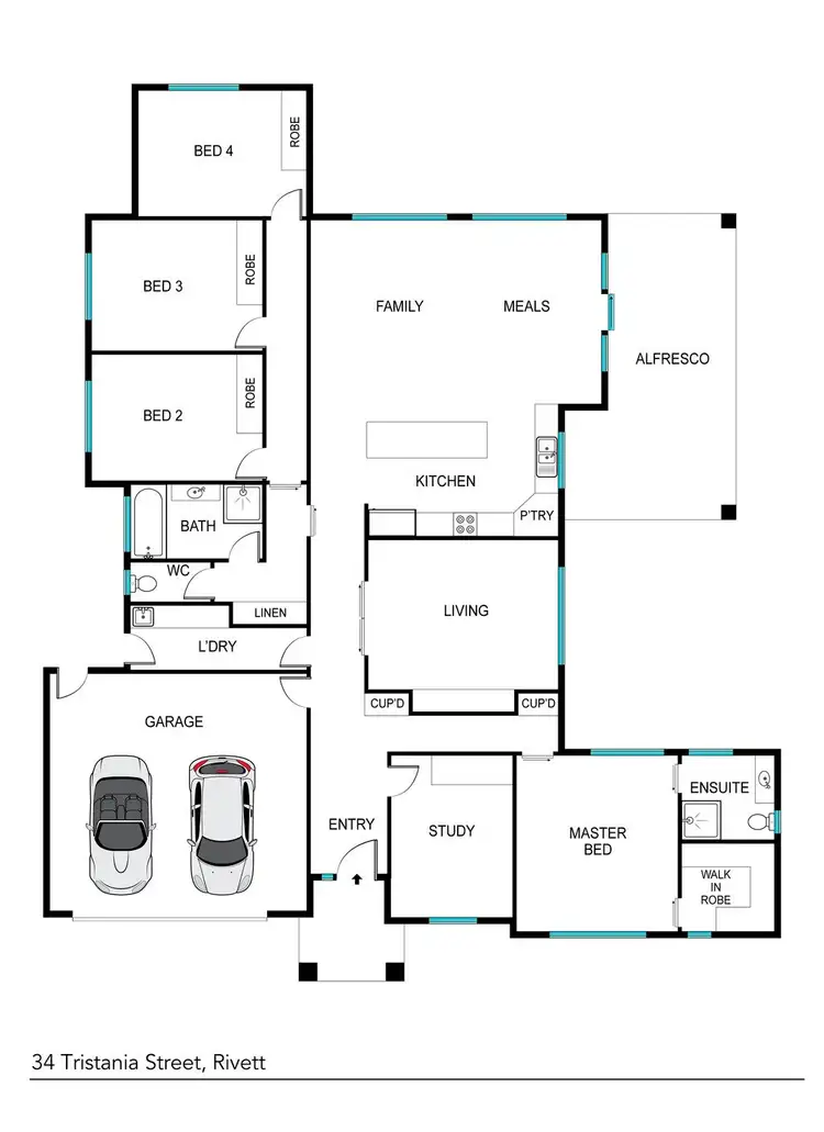 Floorplan of Homely house listing, 34 Tristania Street, Rivett ACT 2611