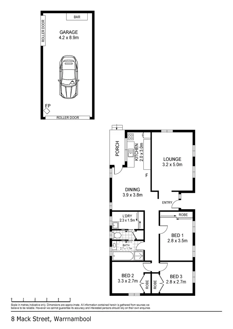 Floorplan of Homely house listing, 8 Mack Street, Warrnambool VIC 3280