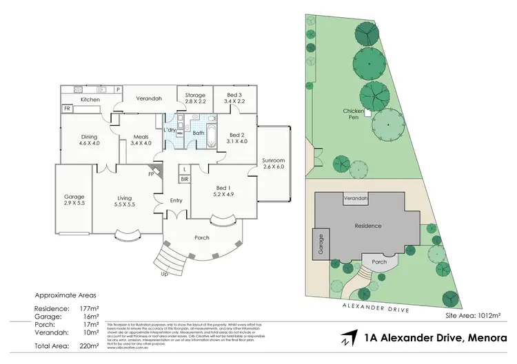 Floorplan of Homely house listing, 1A Alexander Drive, Menora WA 6050