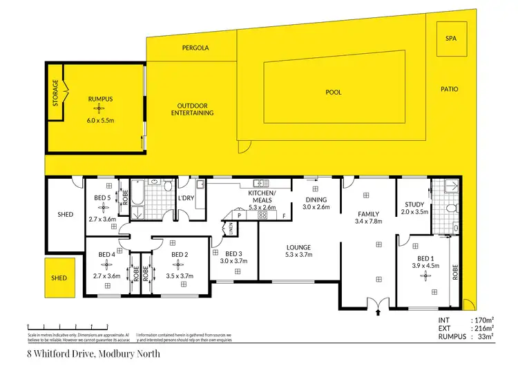 Floorplan of Homely house listing, 8 Whitford Drive, Modbury North SA 5092