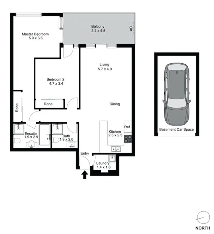 Floorplan of Homely apartment listing, 9/2-6 Bundarra Avenue, Wahroonga NSW 2076