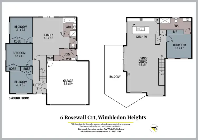 Floorplan of Homely house listing, 6 Rosewall Court, Wimbledon Heights VIC 3922
