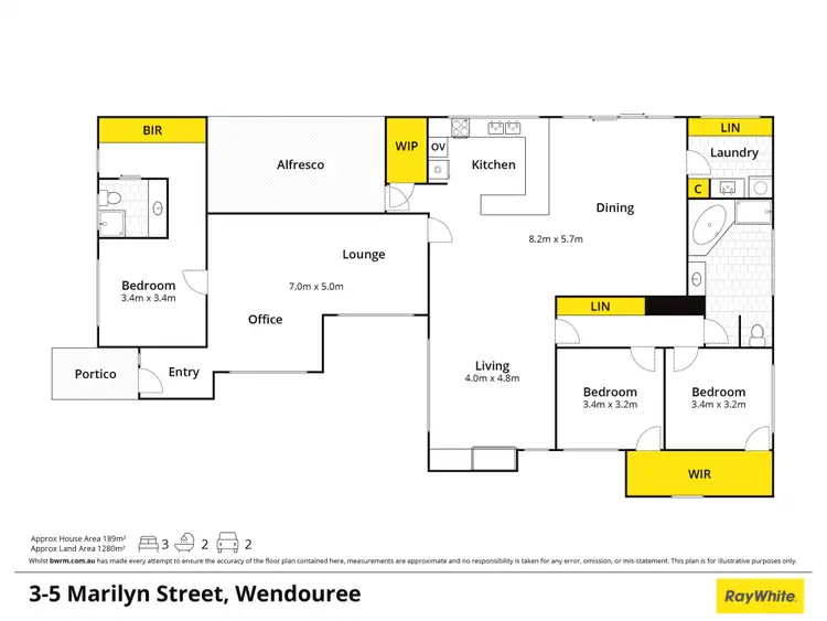 Floorplan of Homely house listing, 3-5 Marilyn Street, Wendouree VIC 3355