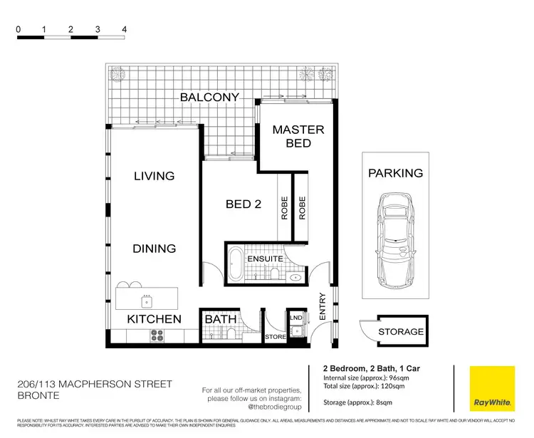 Floorplan of Homely apartment listing, 206/113 MacPherson Street, Bronte NSW 2024