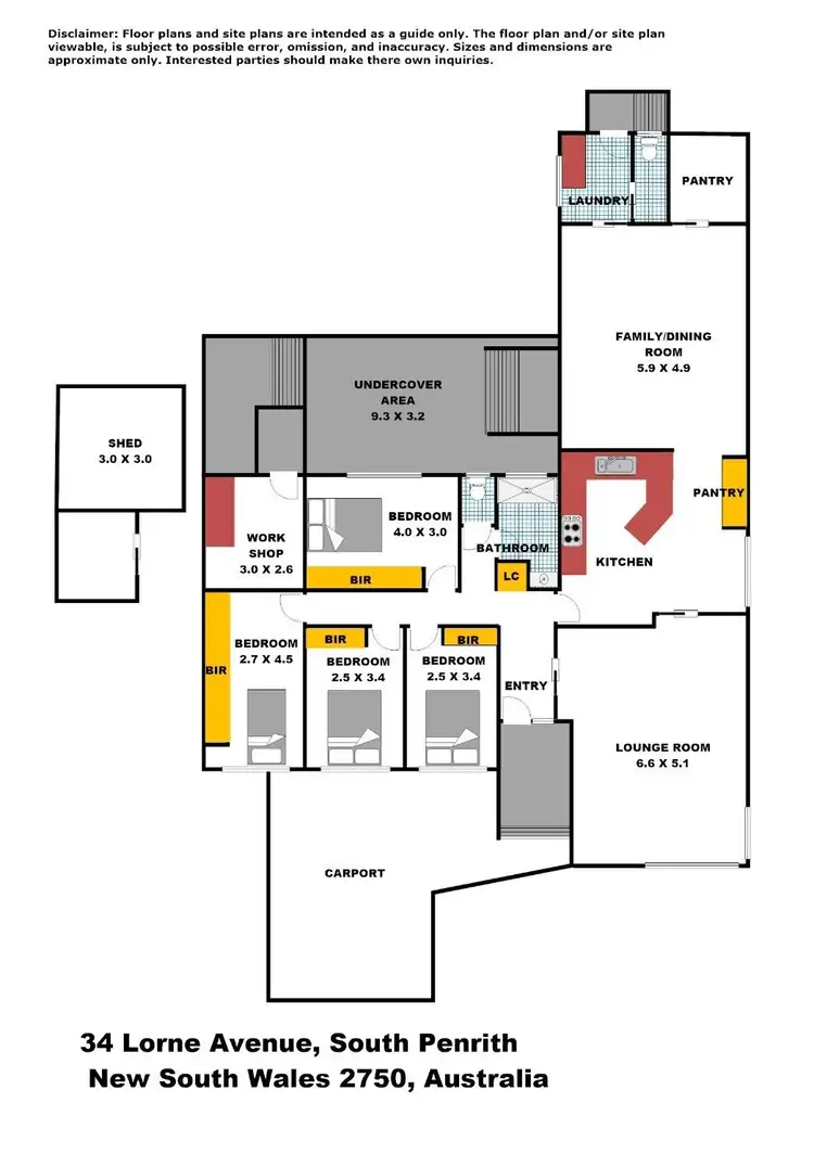 Floorplan of Homely house listing, 34 Lorne Avenue, South Penrith NSW 2750