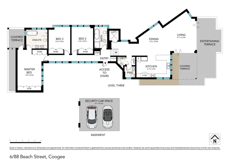 Floorplan of Homely apartment listing, 6/88 Beach Street, Coogee NSW 2034