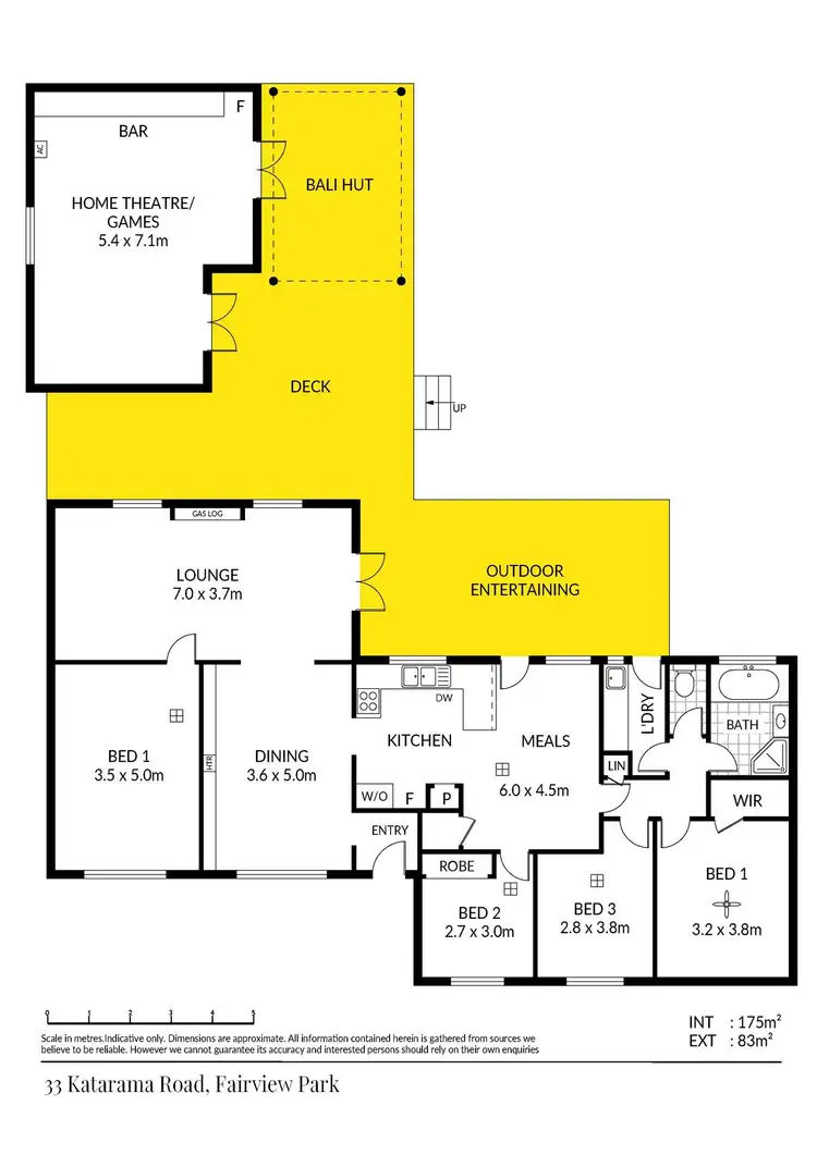 Floorplan of Homely house listing, 33 Katarama Road, Fairview Park SA 5126