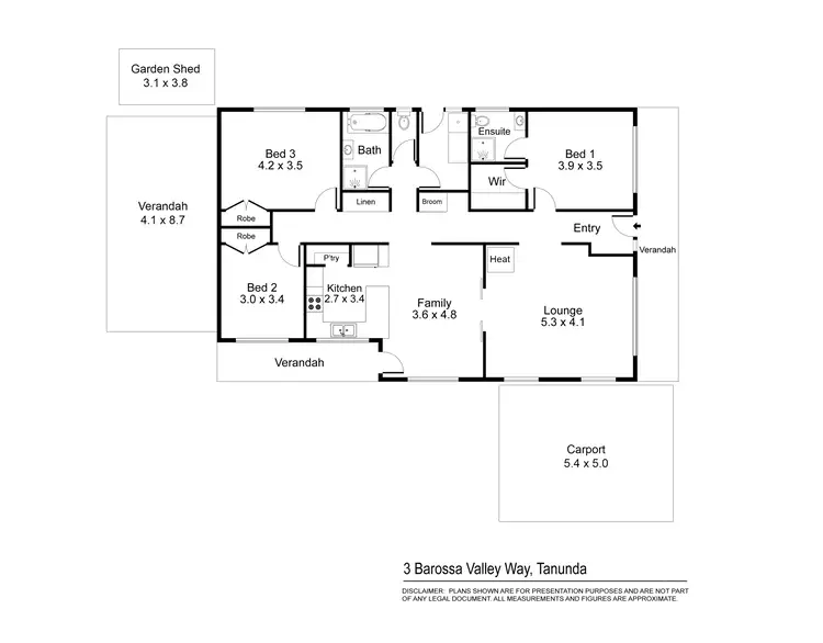 Floorplan of Homely house listing, 3 Barossa Valley Way, Tanunda SA 5352
