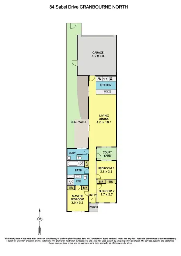 Floorplan of Homely house listing, 84 Sabel Drive, Cranbourne North VIC 3977