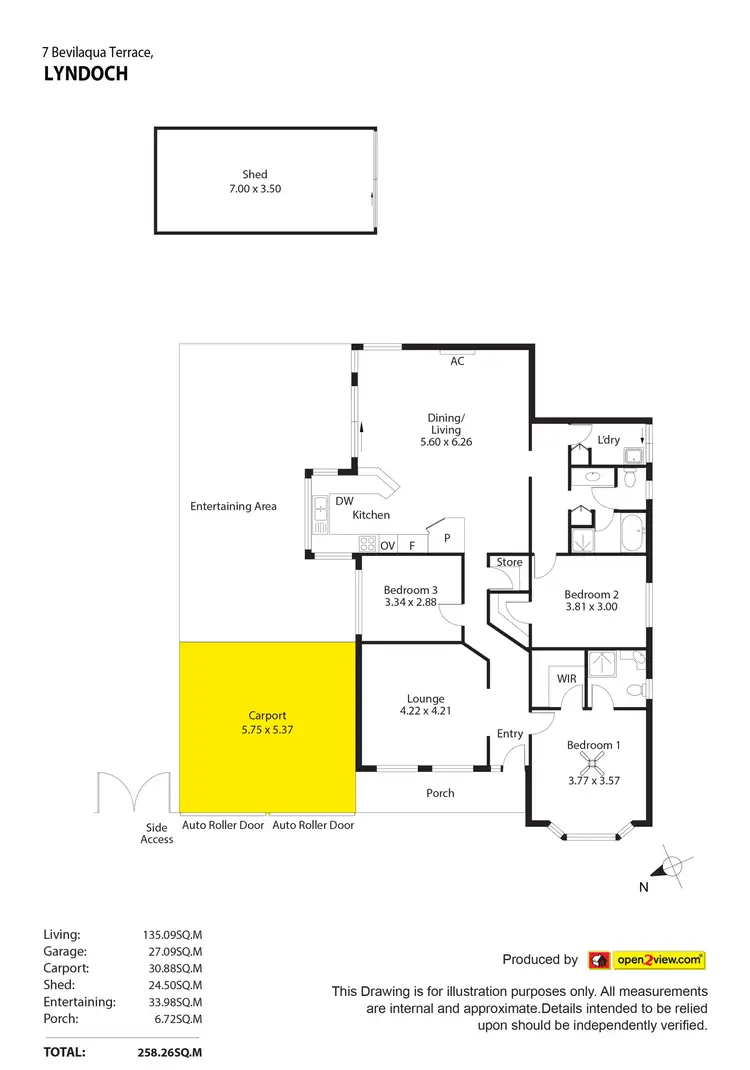 Floorplan of Homely house listing, 7 Bevilaqua Terrace, Lyndoch SA 5351