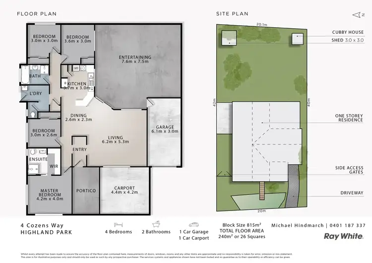Floorplan of Homely house listing, 4 Cozens Way, Highland Park QLD 4211