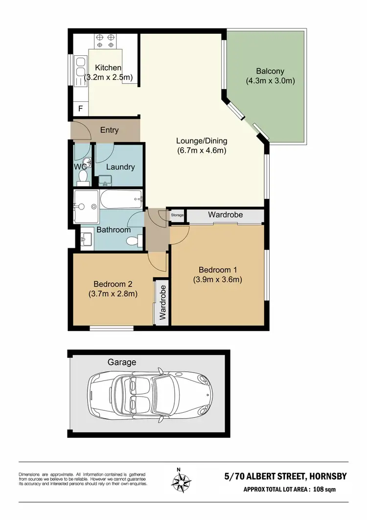 Floorplan of Homely unit listing, 5/70 Albert Street, Hornsby NSW 2077