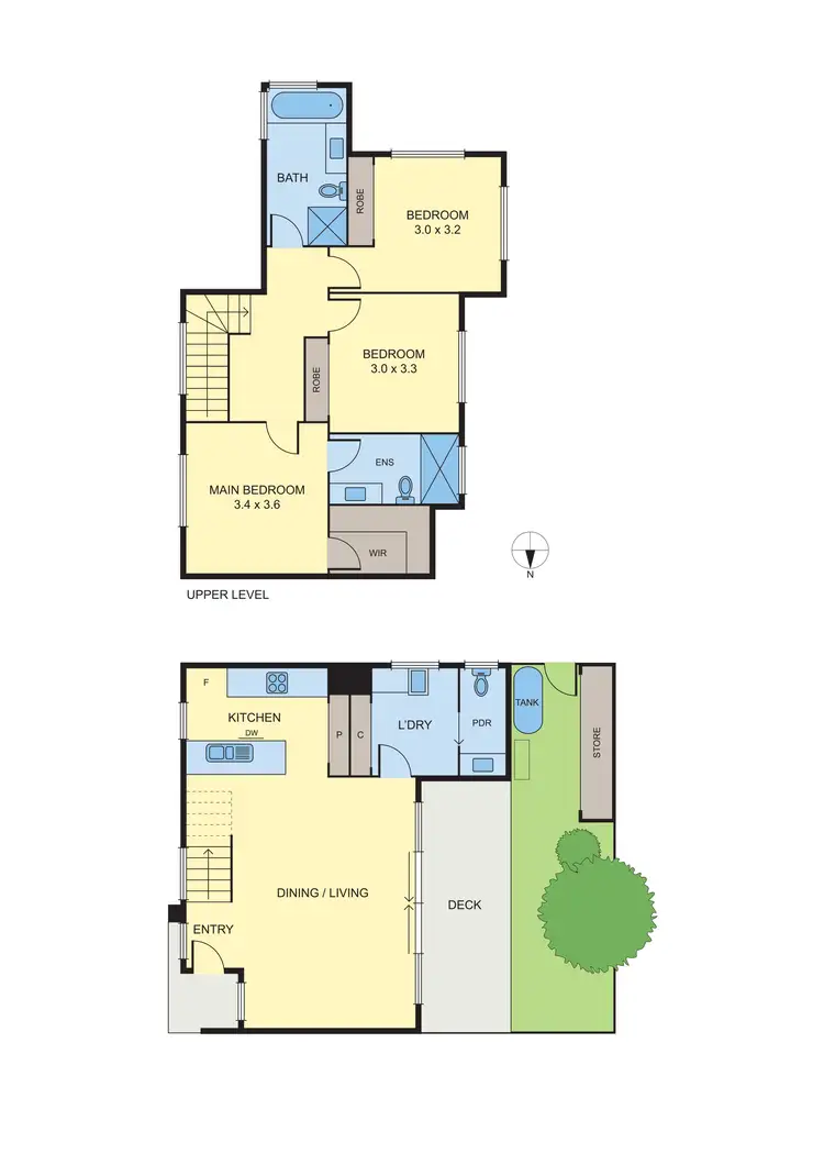 Floorplan of Homely townhouse listing, 5/130 Blyth Street, Brunswick East VIC 3057