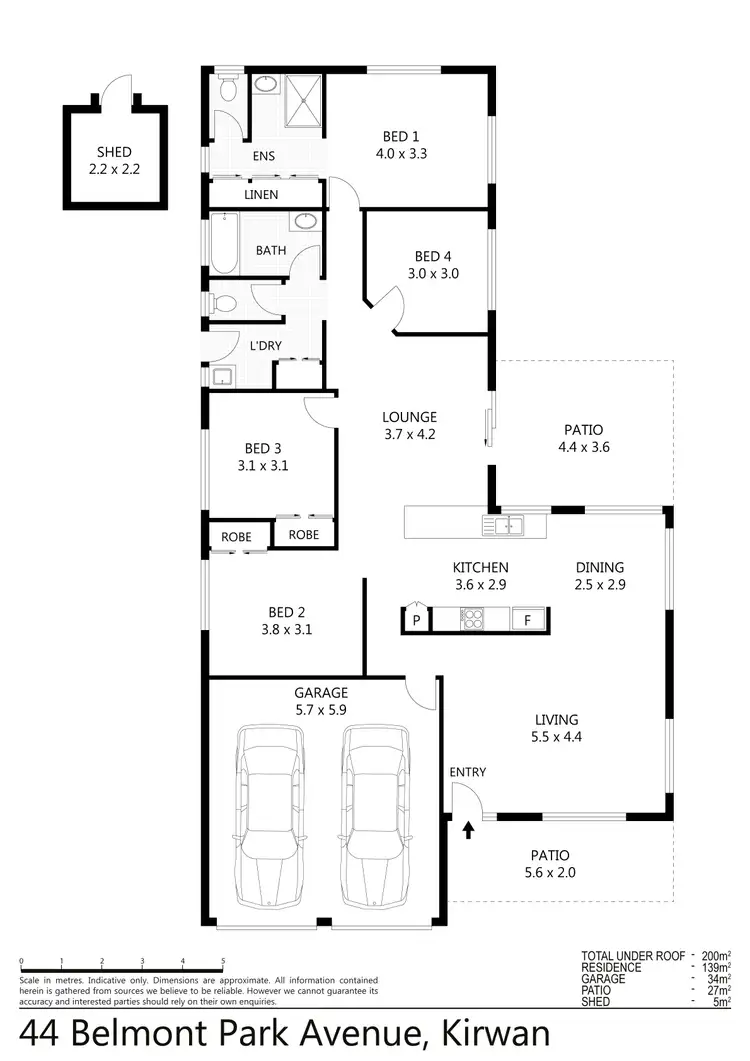 Floorplan of Homely house listing, 44 Belmont Park Avenue, Kirwan QLD 4817