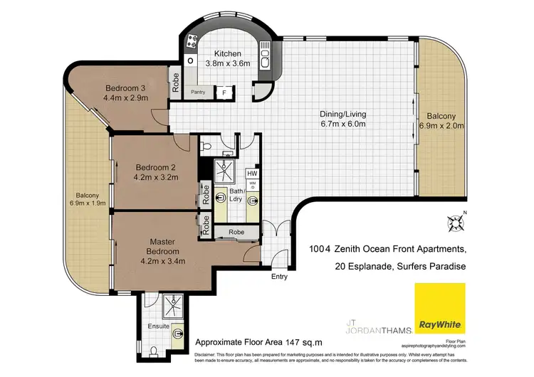 Floorplan of Homely apartment listing, 1004/20 The Esplanade, Surfers Paradise QLD 4217