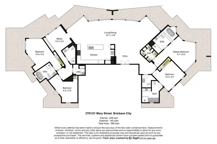 Floorplan of Homely house listing, 3701/21 Mary Street, Brisbane City QLD 4000
